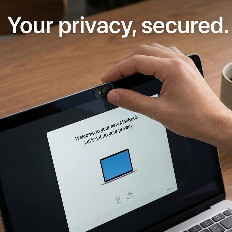 Webcam Cover Slide, Privacy Protector for Smartphones, Laptops & Tablets (20 Counts - 10 Black + 10 White)