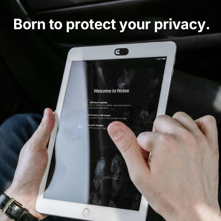 Webcam Cover Slide, Privacy Protector for Smartphones, Laptops & Tablets (20 Counts - 10 Black + 10 White)