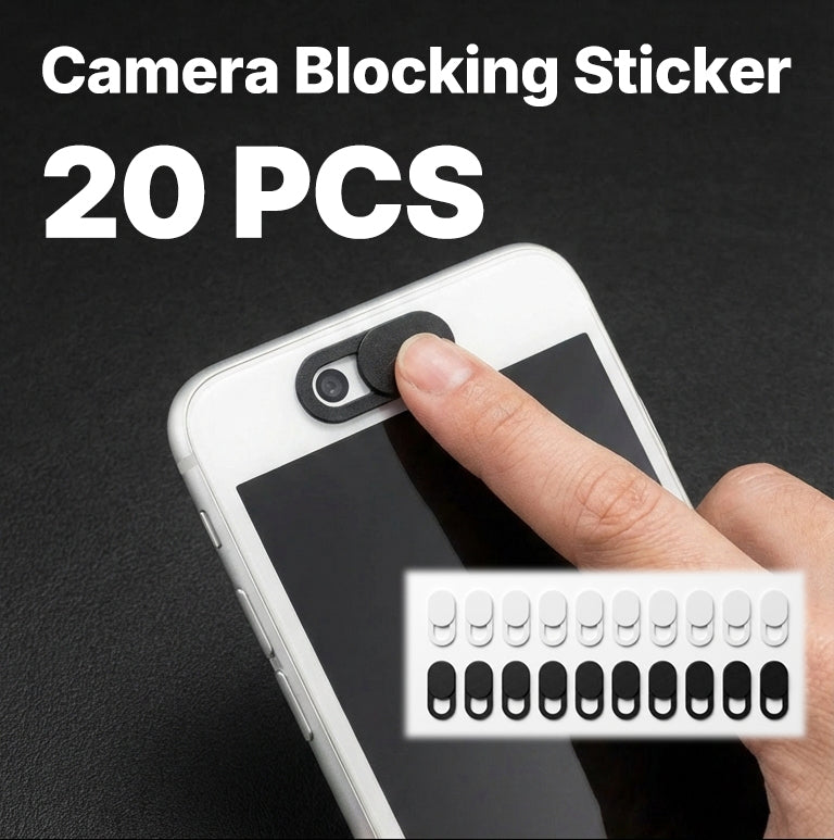 Webcam Cover Slide, Privacy Protector for Smartphones, Laptops & Tablets (20 Counts - 10 Black + 10 White)