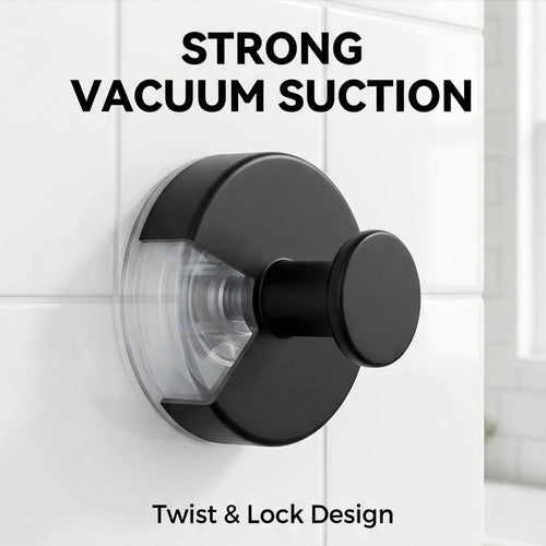 Stainless Steel Suction Cup Hooks, No-Drill Waterproof Hooks for Bathroom, Kitchen, Bedroom – Hold Towels, Loofahs, Coats up to 15 lbs, Home Essentials Organiser 2 Units