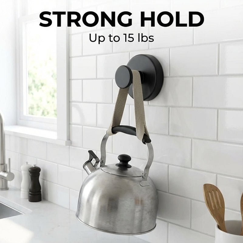 Stainless Steel Suction Cup Hooks, No-Drill Waterproof Hooks for Bathroom, Kitchen, Bedroom – Hold Towels, Loofahs, Coats up to 15 lbs, Home Essentials Organiser 2 Units